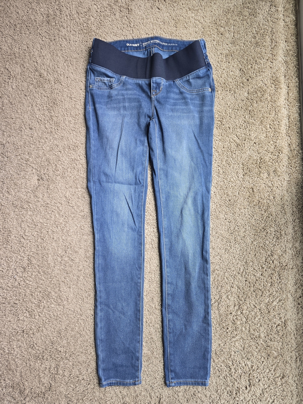 Old Navy Maternity Blue Skinny Jeans with Stretch Waistband